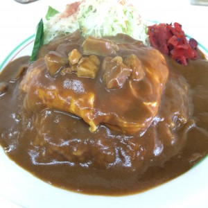 高田駅 カレー オムレツ